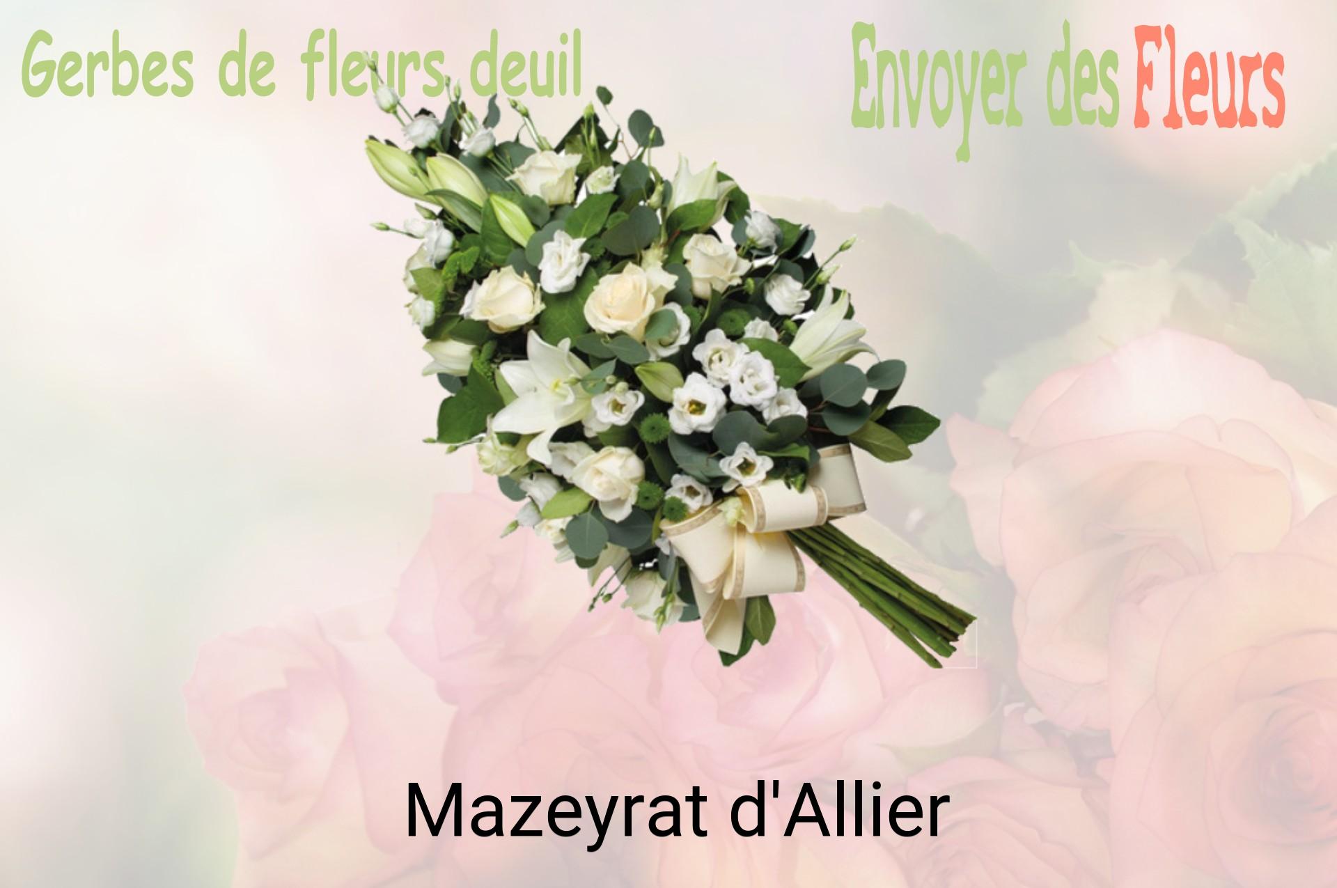 Gerbe de fleurs de deuil livrée à Mazeyrat-d'Allier